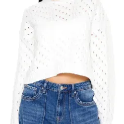 Sweater Blanco Tejido 