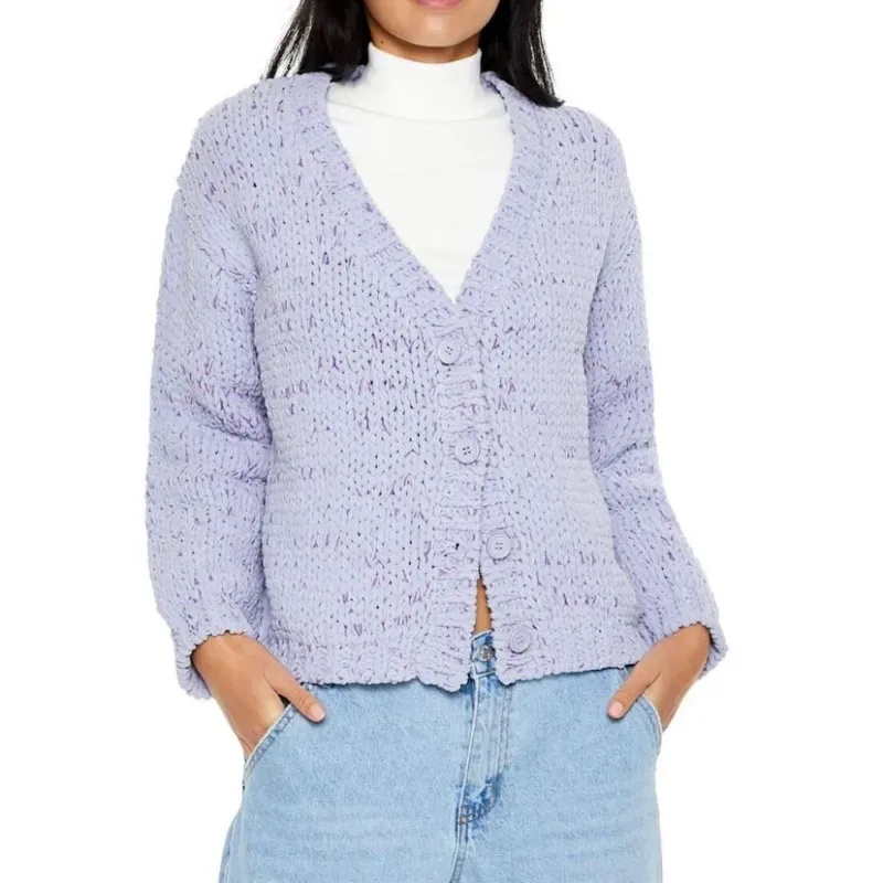 Sweater Lila Tejido de Botones 