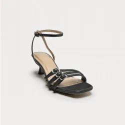 Tacones Negros 3 Hebillas 