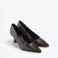 Tacones Puntifinos Verde Botella