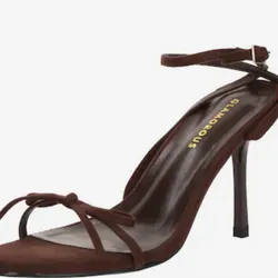 Tacones rojo vino con lazito