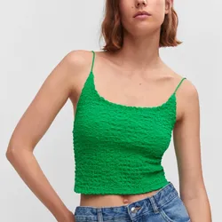 Top Básico Textura Verde