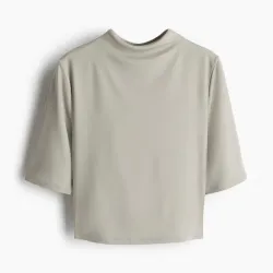 TOP CUELLO DE TORTUGA MANGA 3/4 NEGRO