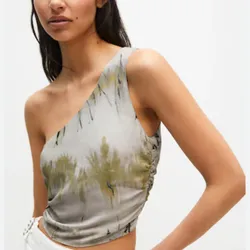 Top de Un Hombro Estampado