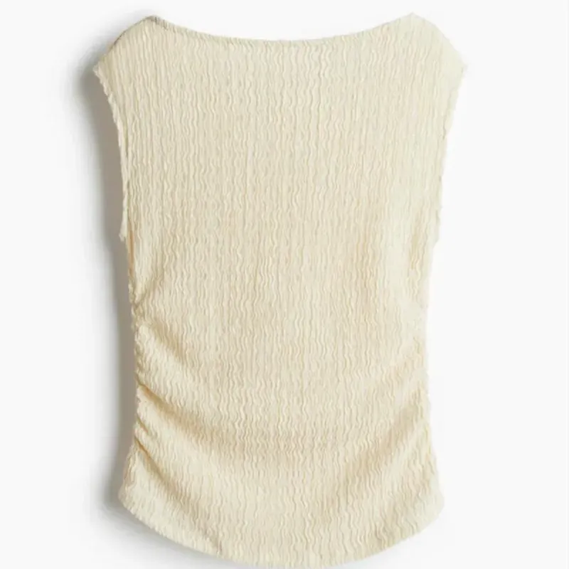 Top Texturizado Color Crema