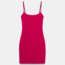 Vestido ajustado color frambuesa ZARA