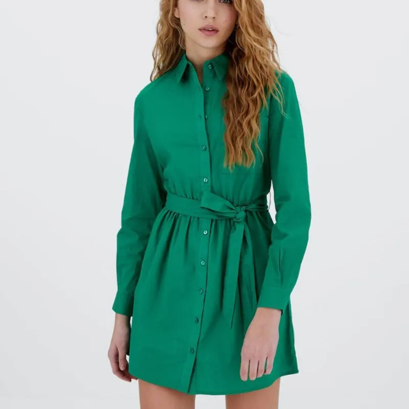 Vestido Camisero Verde