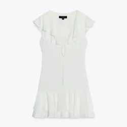 Vestido Corto de volantes blanco 