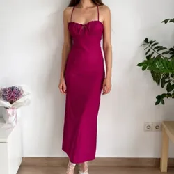 Vestido de lino color franqueza