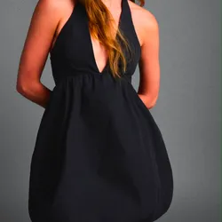 Vestido Negro Zara Globo