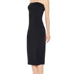 Vestido Strapless Negro Elastizado