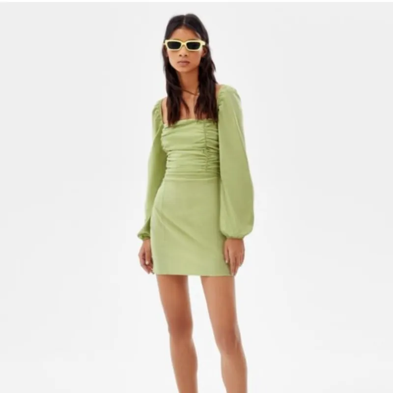 Vestido Verde Mangas Largas