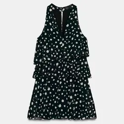 Vestido Zara Estampado con volantes