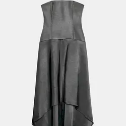 Vestido Zara strapless metalizado