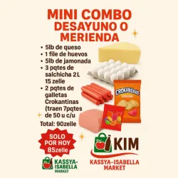 Mini combo desayuno o merienda 
