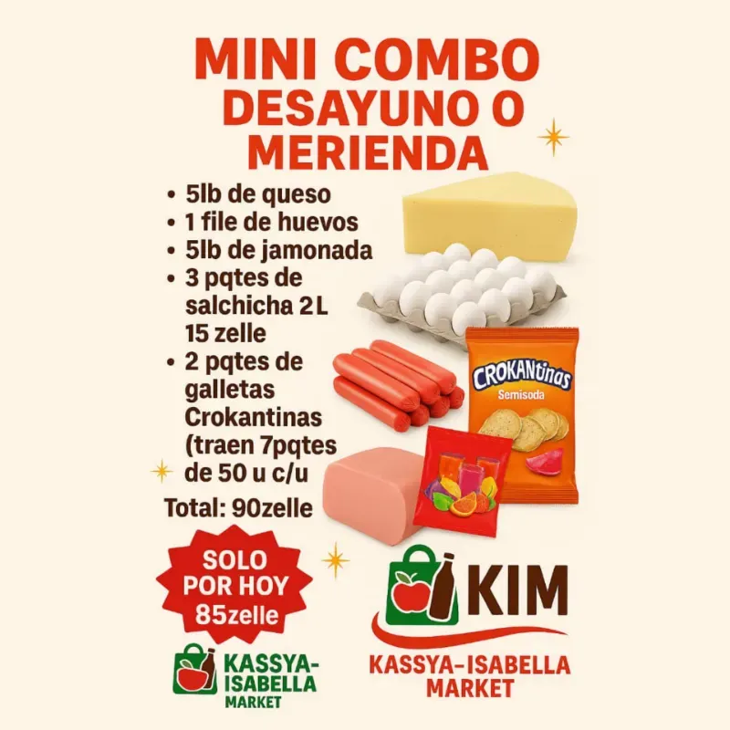 Mini combo desayuno o merienda 