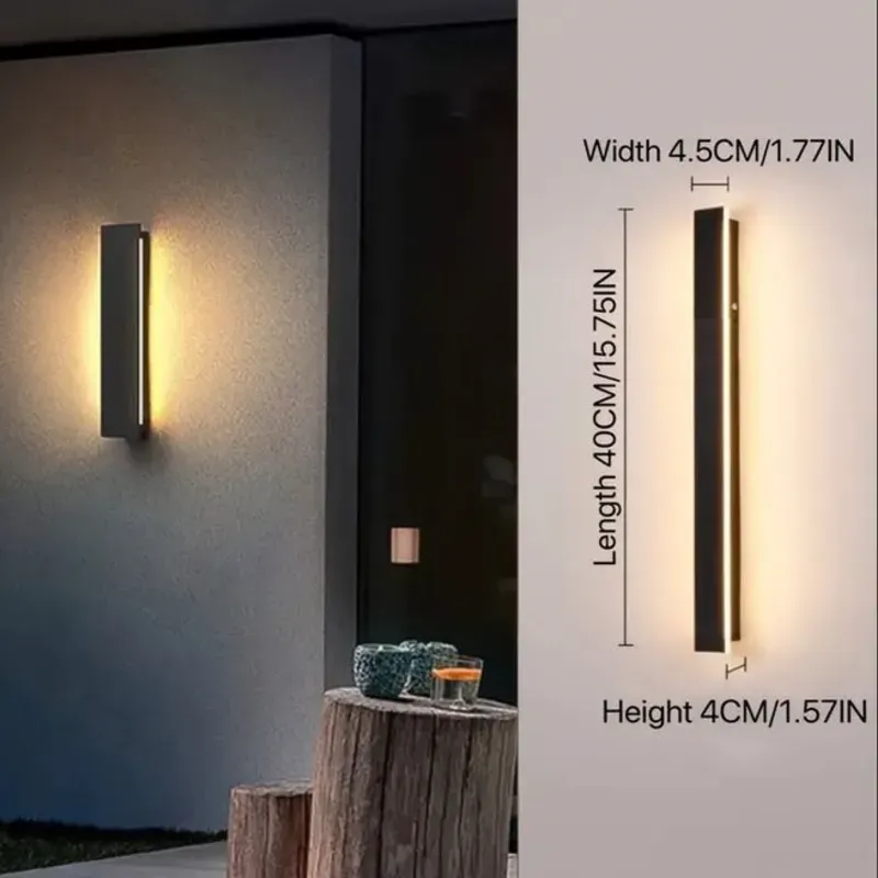 Aplique rectangular tricolor led