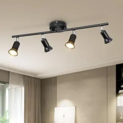 Luminaria con riel de 4 luces