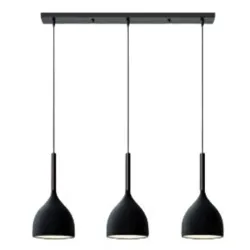 Luminaria de 3 campanas con golcha rectangular