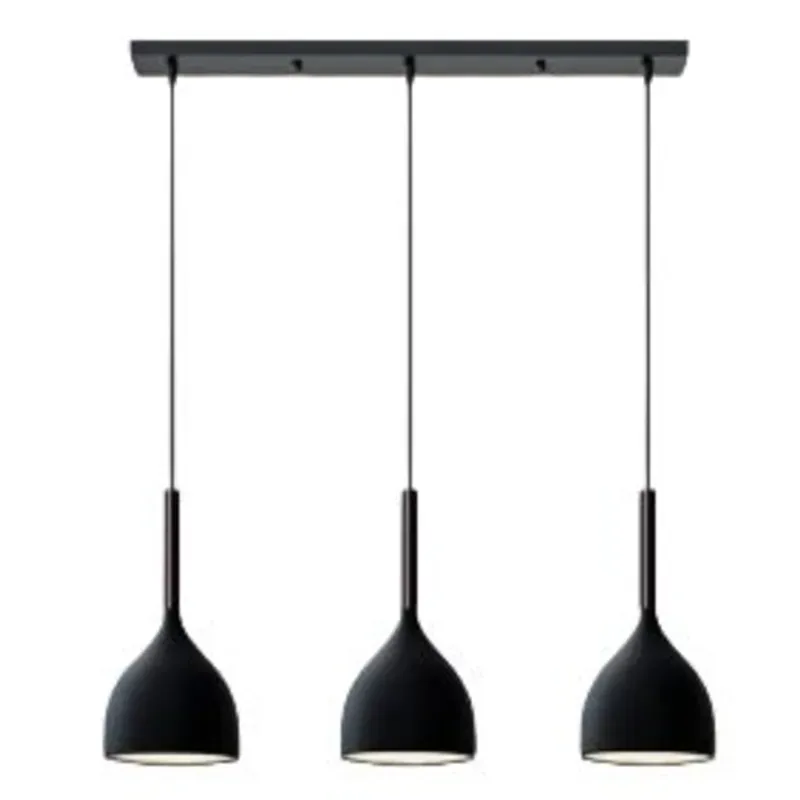 Luminaria de 3 campanas con golcha rectangular