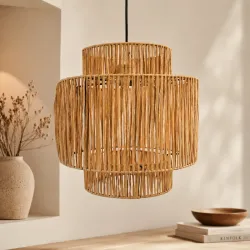 Luminaria DOBLE PANTALLA tejida