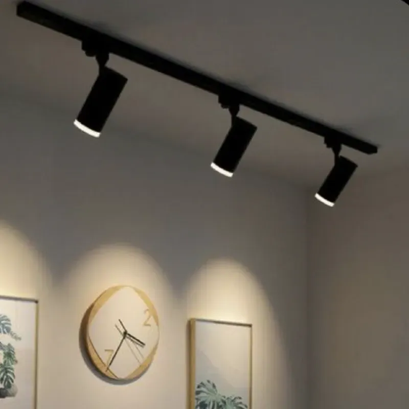 Luminaria tipo riel negra