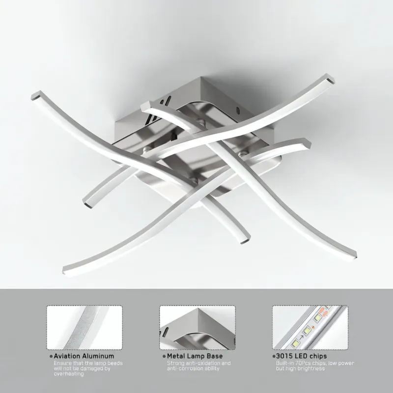 Plafón de líneas led