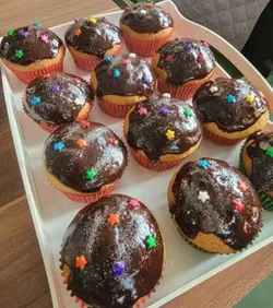Cupcakes con cobertura total de chocolate (Docena)