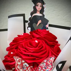 Ramo de 6 rosas eternas para graduación 👩‍🎓 ✨