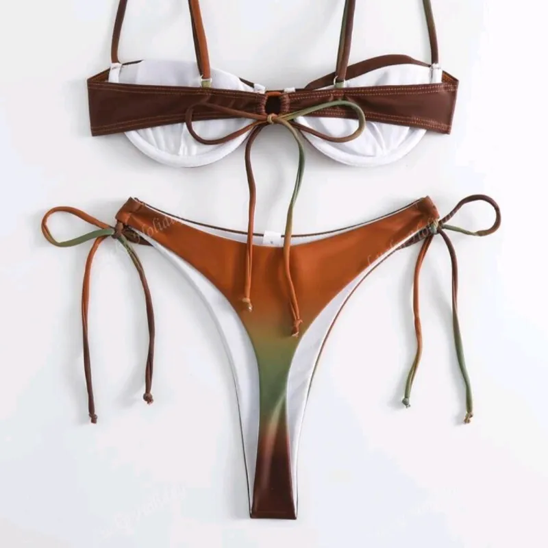 Bikini café con degradado 