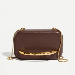 Bolso marrón rígido Lefties