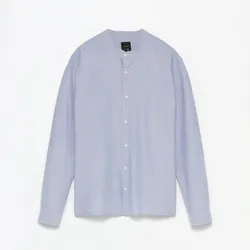 Camisa azul cuello chino 