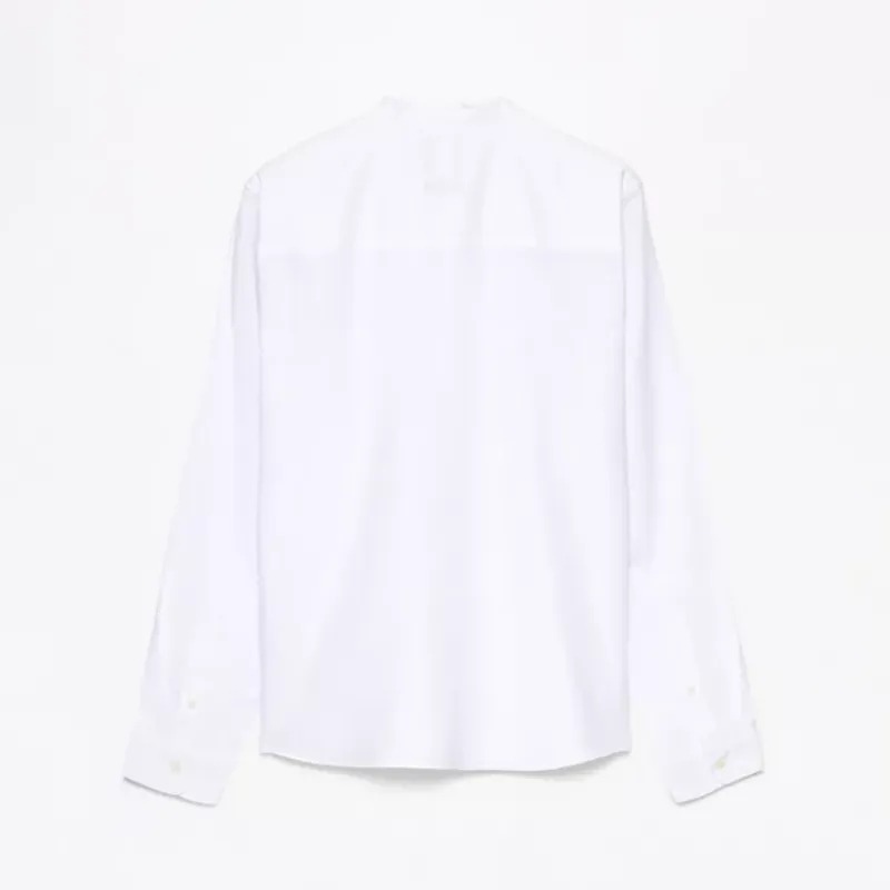 Camisa blanca cuello chino 
