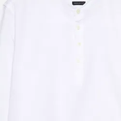 Camisa blanca cuello chino 