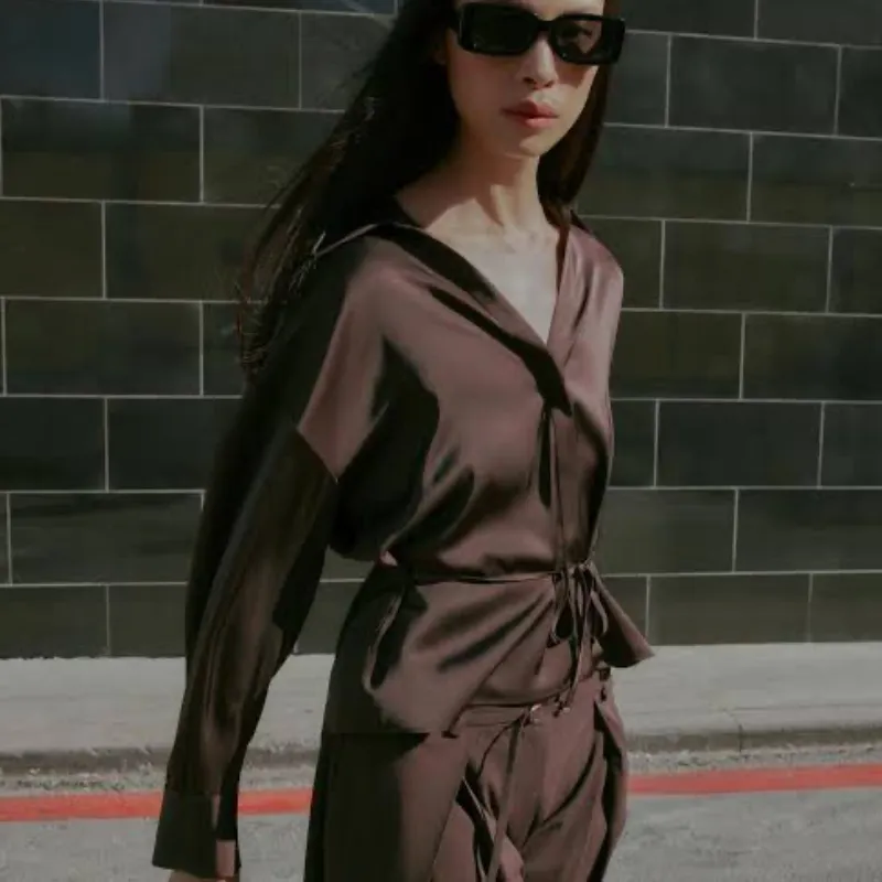Camisa satinada Zara