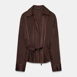 Camisa satinada Zara