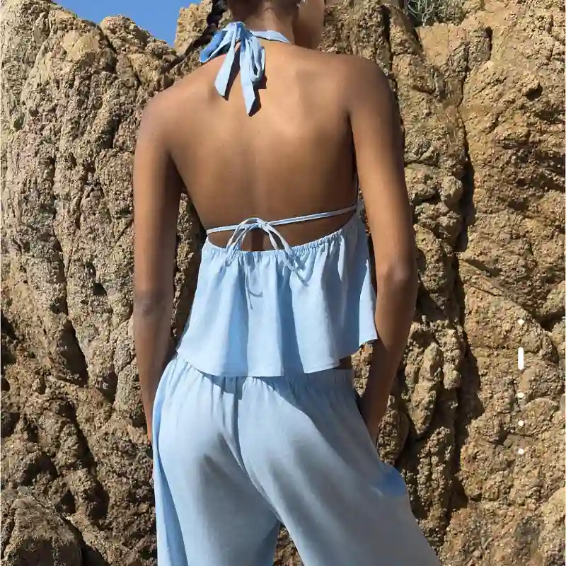 Conjunto azul Bershka