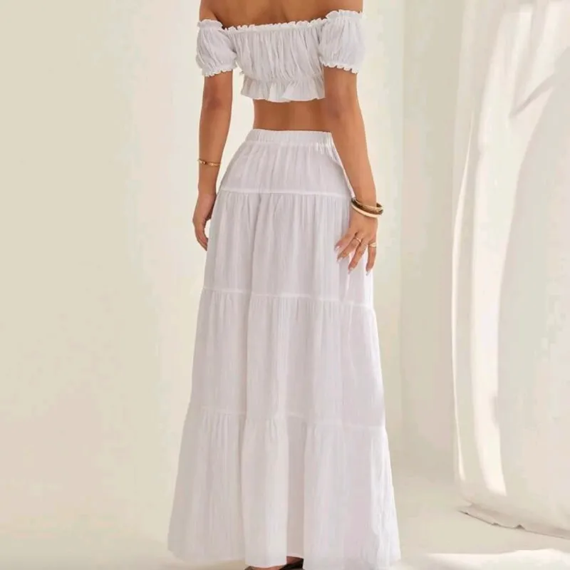 Conjunto blanco saya/top