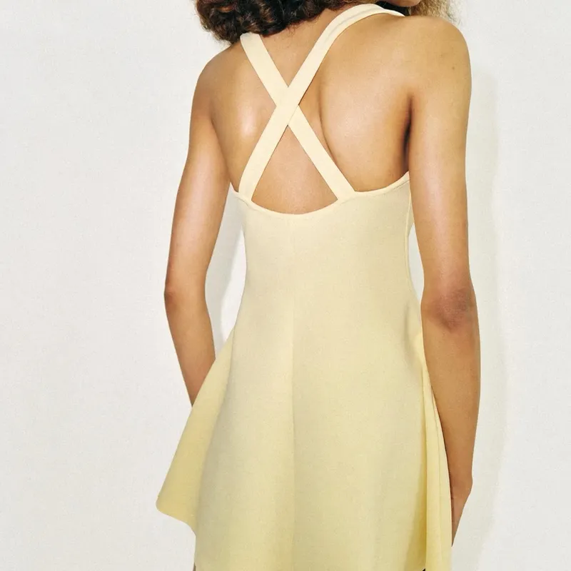 Mini vestido amarillo Zara