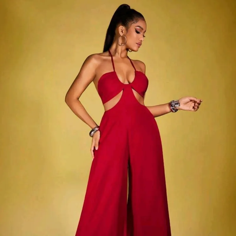 Mono pantalón con escote