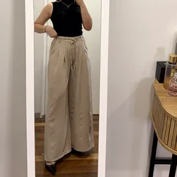 Pantalón  corte recto nude