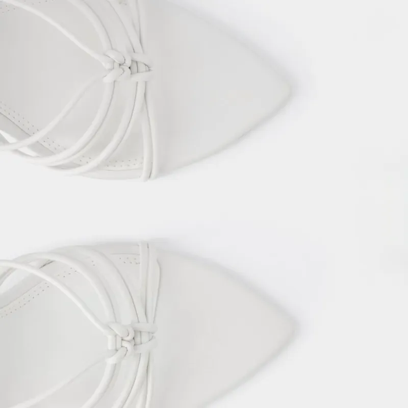 Sandalias de tacón atadas Bershka