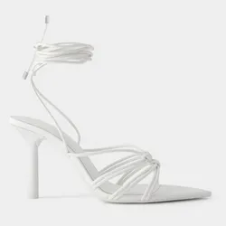 Sandalias de tacón atadas Bershka