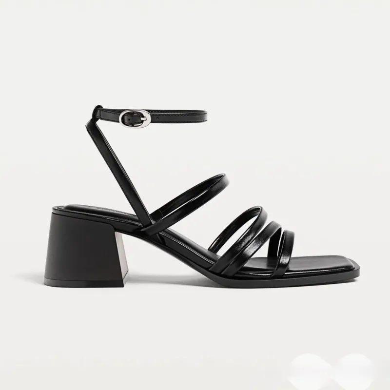 Sandalias tacón cuadrado Stradivarius