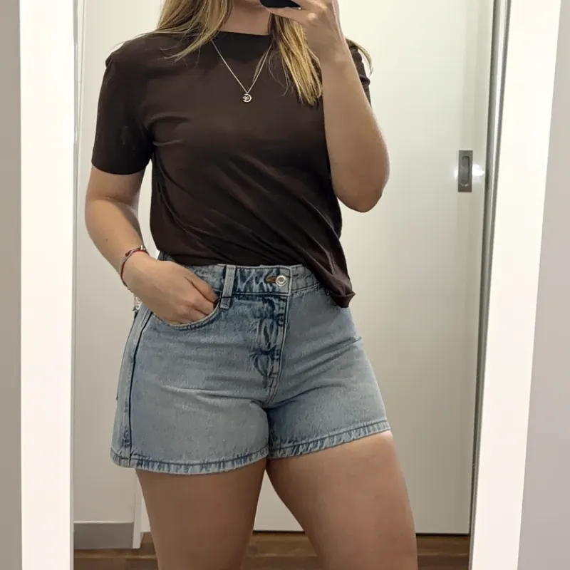 Shorts Mom Fit Zara