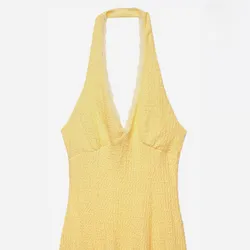 Vestido amarillo halter
