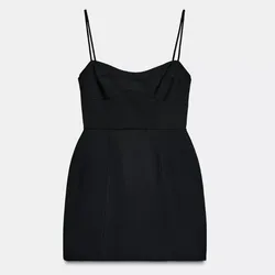 Vestido bustier negro Zara