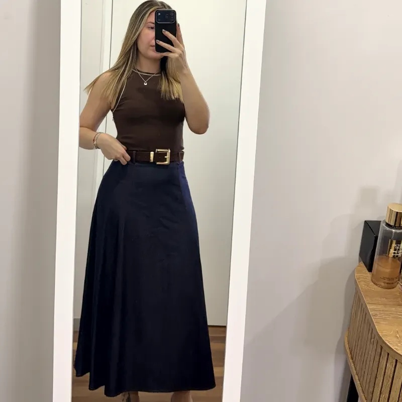 Vestido con cinturón Zara