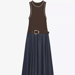 Vestido con cinturón Zara