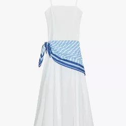 Vestido con pañuelo a la cintura Zara